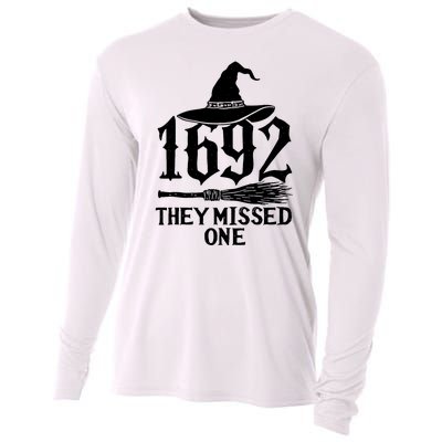 1692 They Missed One Halloween Feminist Witch Trials Cooling Performance Long Sleeve Crew