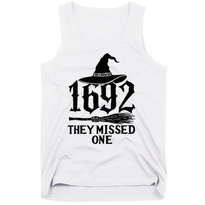 1692 They Missed One Halloween Feminist Witch Trials Tank Top