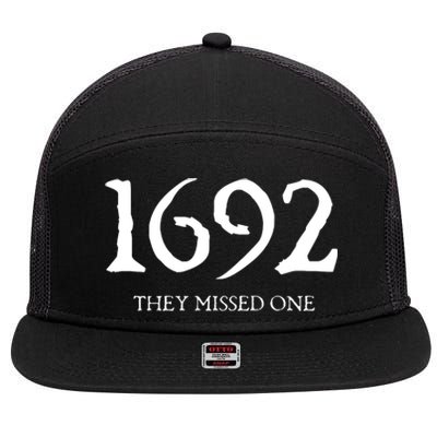 1692 They Missed One Salem Witch 7 Panel Mesh Trucker Snapback Hat