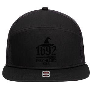 1692 They Missed One Halloween Feminist Witch Trials 7 Panel Mesh Trucker Snapback Hat