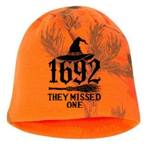 1692 They Missed One Halloween Feminist Witch Trials Kati - Camo Knit Beanie