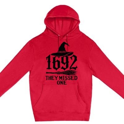 1692 They Missed One Halloween Feminist Witch Trials Premium Pullover Hoodie