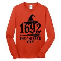 1692 They Missed One Halloween Feminist Witch Trials Tall Long Sleeve T-Shirt