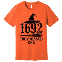 1692 They Missed One Halloween Feminist Witch Trials Premium T-Shirt