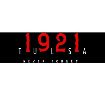 1921 Tulsa Oklahoma Black Wall Street Never Forget Graphic Bumper Sticker