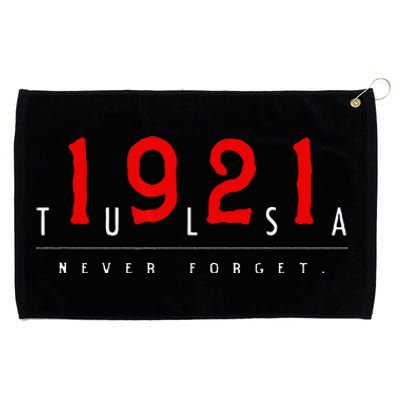 1921 Tulsa Oklahoma Black Wall Street Never Forget Graphic Grommeted Golf Towel