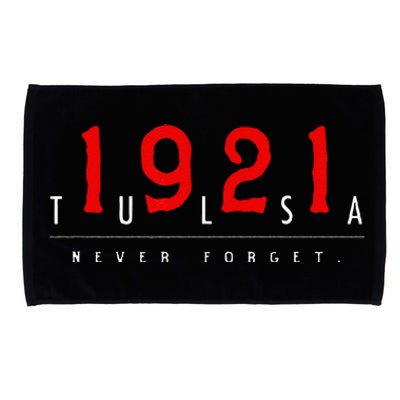 1921 Tulsa Oklahoma Black Wall Street Never Forget Graphic Microfiber Hand Towel