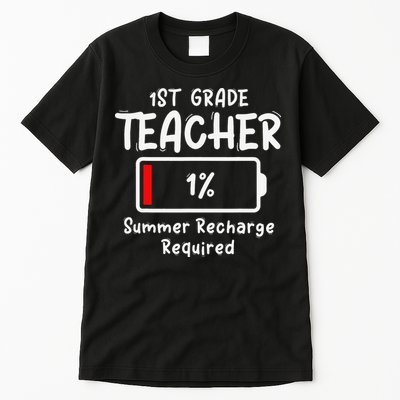 1st-Grade Teacher Summer Recharge Required Last Day School Tall T-Shirt