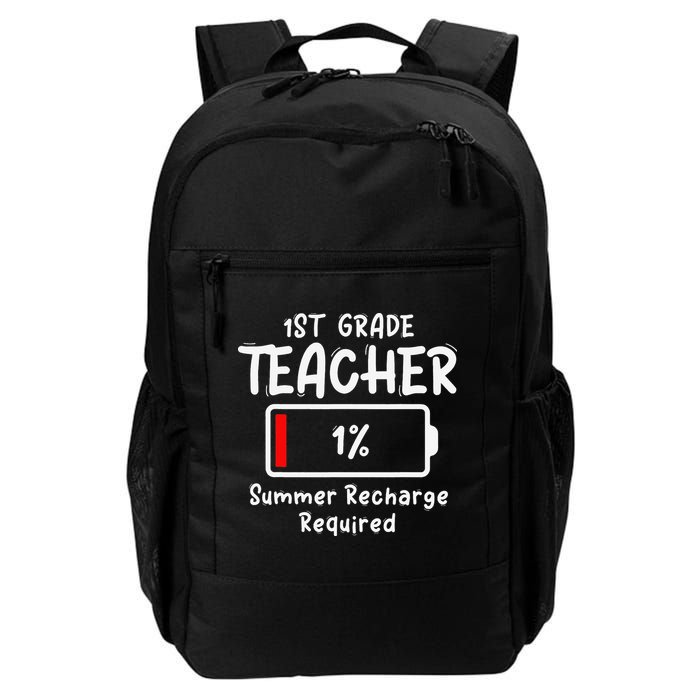 1st-Grade Teacher Summer Recharge Required Last Day School Backpack