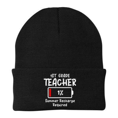 1st-Grade Teacher Summer Recharge Required Last Day School Beanie