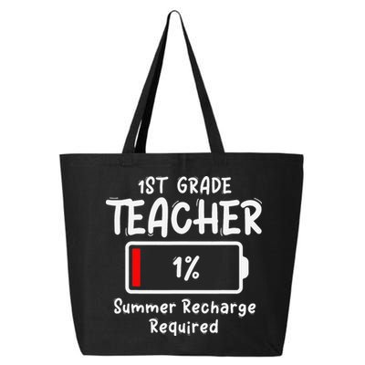 1st-Grade Teacher Summer Recharge Required Last Day School 25L Jumbo Tote