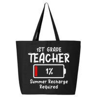 1st-Grade Teacher Summer Recharge Required Last Day School 25L Jumbo Tote