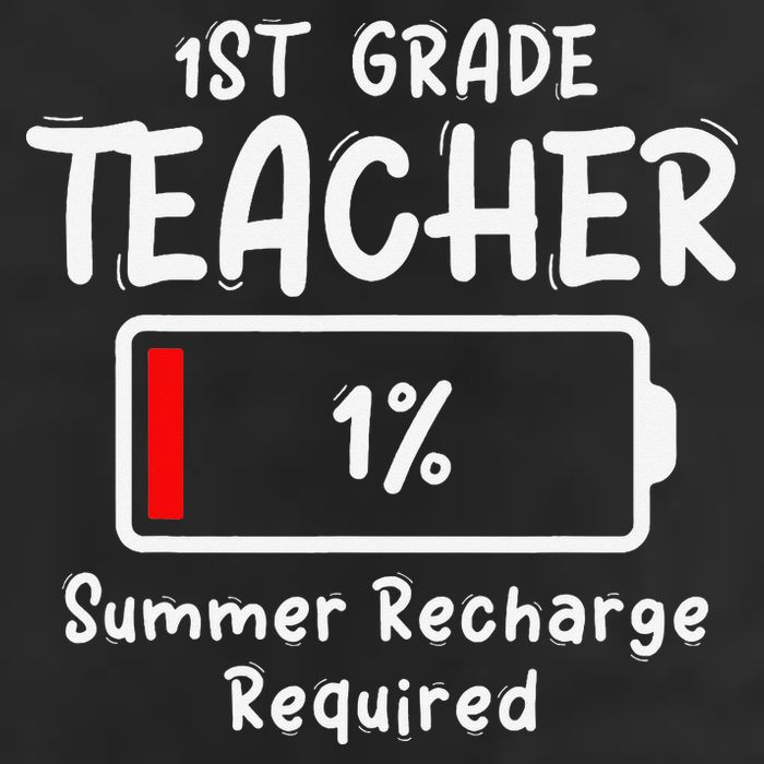 1st-Grade Teacher Summer Recharge Required Last Day School 25L Jumbo Tote