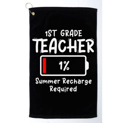 1st-Grade Teacher Summer Recharge Required Last Day School Golf Towel