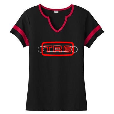 1970s Triumph TR6 British Classic Car Grille Ladies Halftime Notch Neck Tee