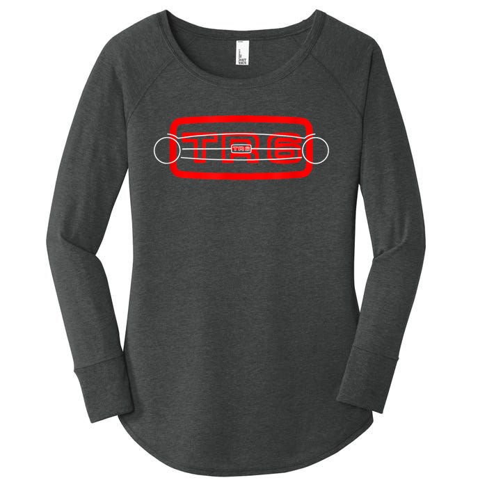 1970s Triumph TR6 British Classic Car Grille Women's Perfect Tri Tunic Long Sleeve Shirt