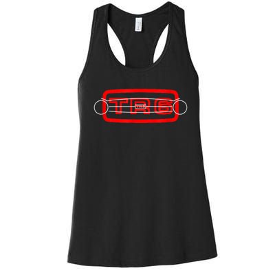 1970s Triumph TR6 British Classic Car Grille Women's Racerback Tank