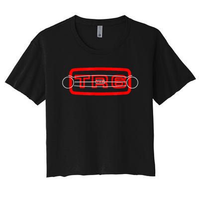 1970s Triumph TR6 British Classic Car Grille Women's Crop Top Tee