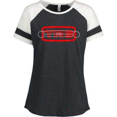 1970s Triumph TR6 British Classic Car Grille Enza Ladies Jersey Colorblock Tee