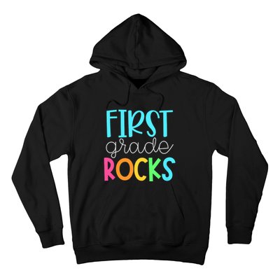 1st Teacher Team First Grade Rocks First Day Of Back To School Hoodie