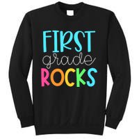 1st Teacher Team First Grade Rocks First Day Of Back To School Sweatshirt