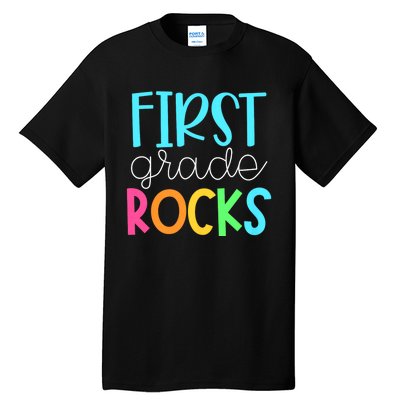 1st Teacher Team First Grade Rocks First Day Of Back To School Tall T-Shirt