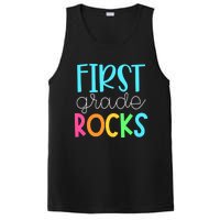 1st Teacher Team First Grade Rocks First Day Of Back To School PosiCharge Competitor Tank