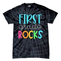 1st Teacher Team First Grade Rocks First Day Of Back To School Tie-Dye T-Shirt