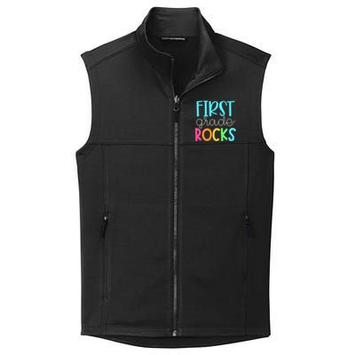 1st Teacher Team First Grade Rocks First Day Of Back To School Collective Smooth Fleece Vest