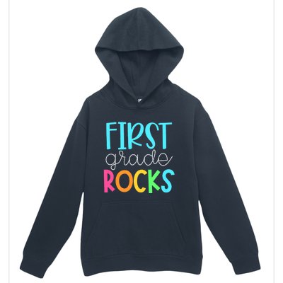 1st Teacher Team First Grade Rocks First Day Of Back To School Urban Pullover Hoodie