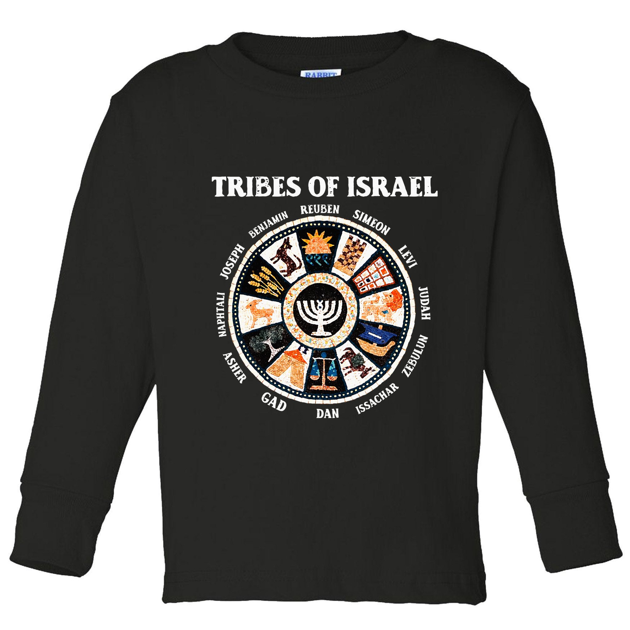 12 Twelve Tribes Of Israel Hebrew Israelite Judah Jerusalem Toddler Long Sleeve Shirt