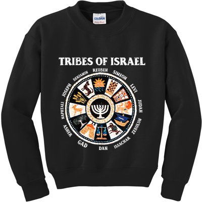 12 Twelve Tribes Of Israel Hebrew Israelite Judah Jerusalem Kids Sweatshirt