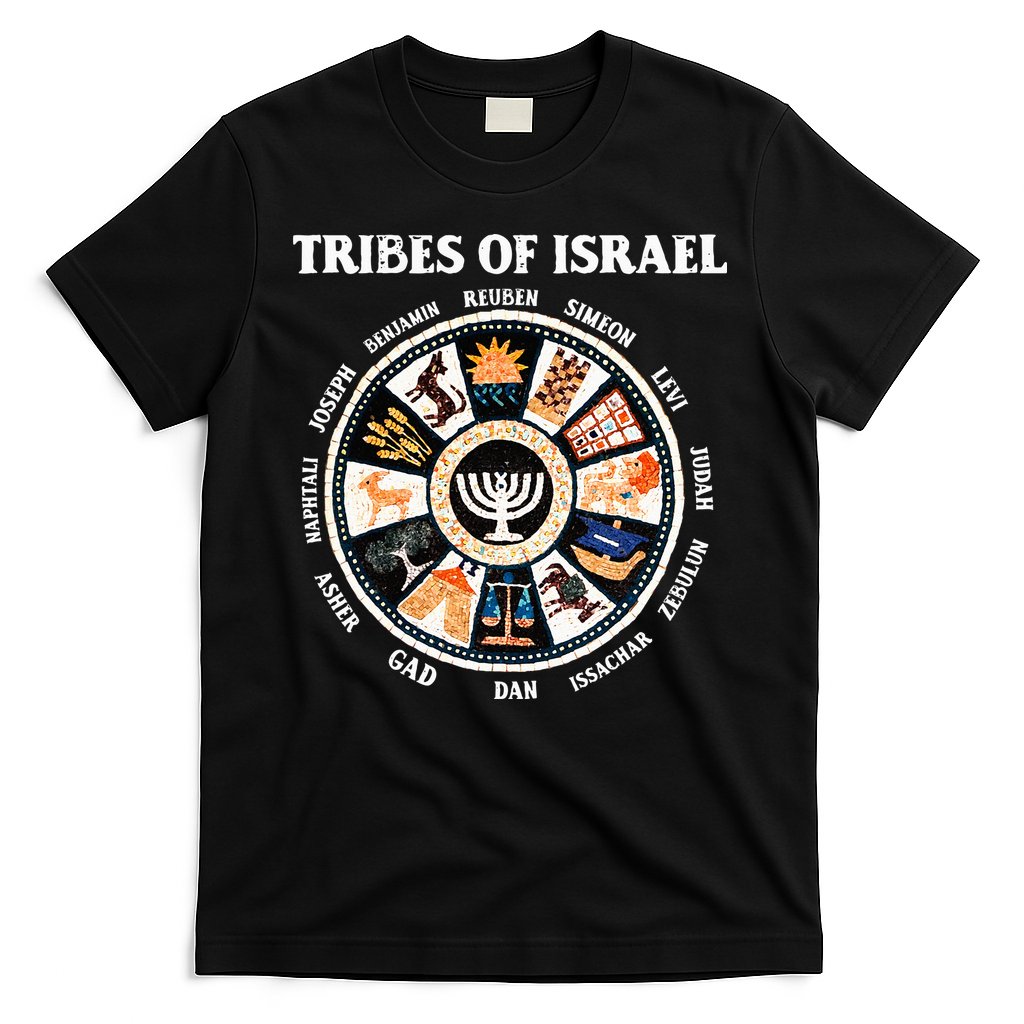 12 Twelve Tribes Of Israel Hebrew Israelite Judah Jerusalem T-Shirt
