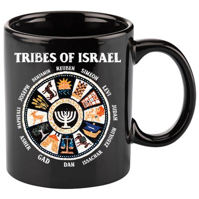 12 Twelve Tribes Of Israel Hebrew Israelite Judah Jerusalem 11oz C Handle Ceramic Mug