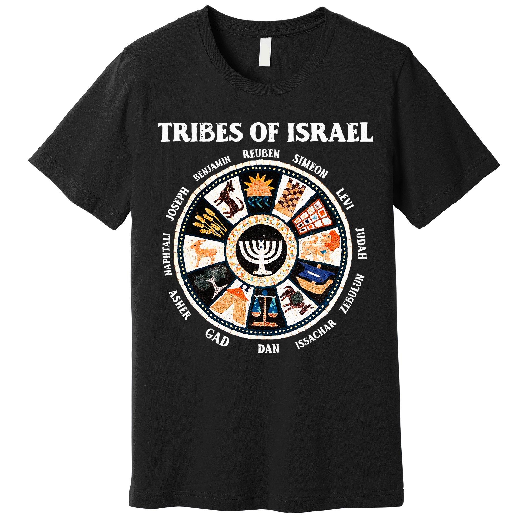 12 Twelve Tribes Of Israel Hebrew Israelite Judah Jerusalem Premium T-Shirt