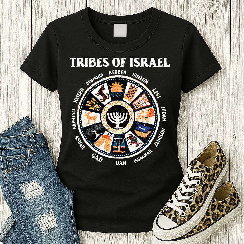 12 Twelve Tribes Of Israel Hebrew Israelite Judah Jerusalem Womens T-Shirt
