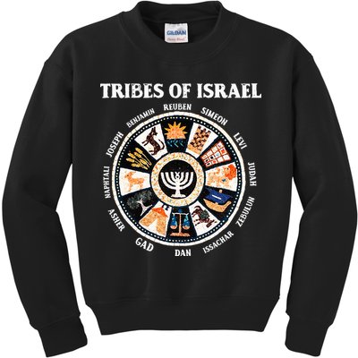 12 Twelve Tribes Of Israel Hebrew Israelite Judah Jerusalem Kids Sweatshirt