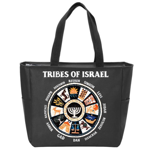 12 Twelve Tribes Of Israel Hebrew Israelite Judah Jerusalem Zip Tote Bag