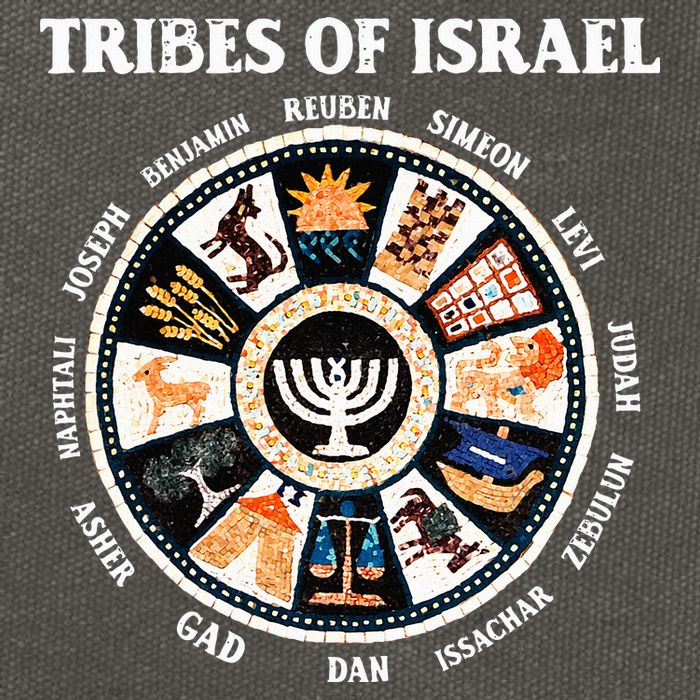 12 Twelve Tribes Of Israel Hebrew Israelite Judah Jerusalem Cotton Canvas Backpack