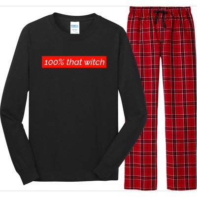 100% That Witch Gift Long Sleeve Pajama Set