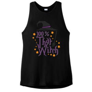 100% That Witch Gift Ladies PosiCharge Tri-Blend Wicking Tank