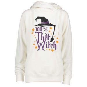 100% That Witch Gift Womens Funnel Neck Pullover Hood