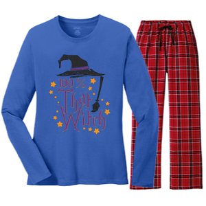 100% That Witch Gift Women's Long Sleeve Flannel Pajama Set 