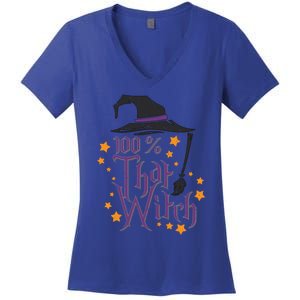 100% That Witch Gift Women's V-Neck T-Shirt