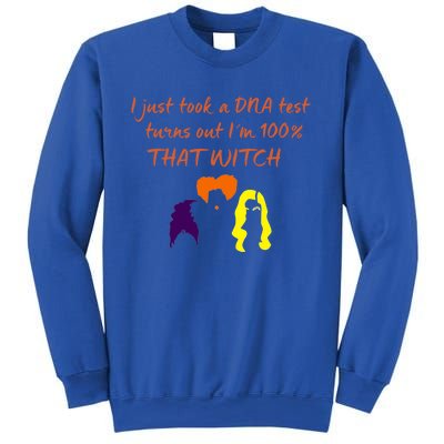 100% That Witch Three Witches Design Halloween Theme Dna Gift Sweatshirt