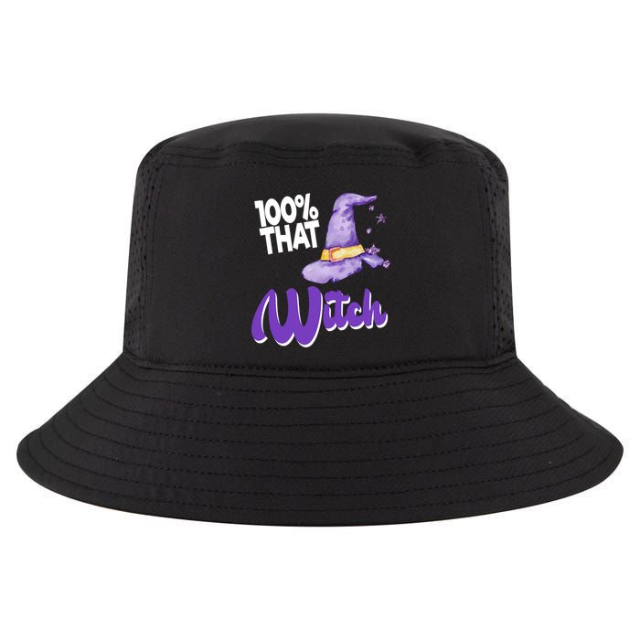 100% That Witch Funny Halloween Cool Comfort Performance Bucket Hat