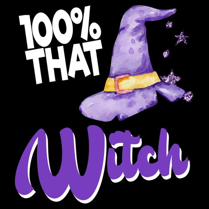 100% That Witch Funny Halloween Cooling Performance Crew T-Shirt