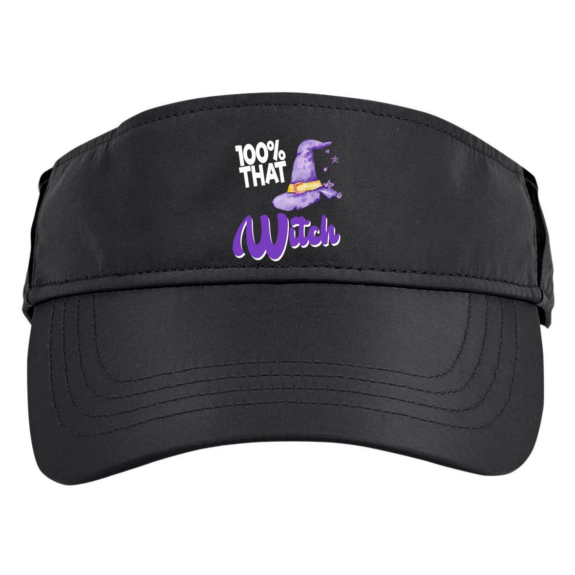 100% That Witch Funny Halloween Adult Drive Performance Visor