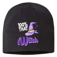 100% That Witch Funny Halloween Sustainable Beanie