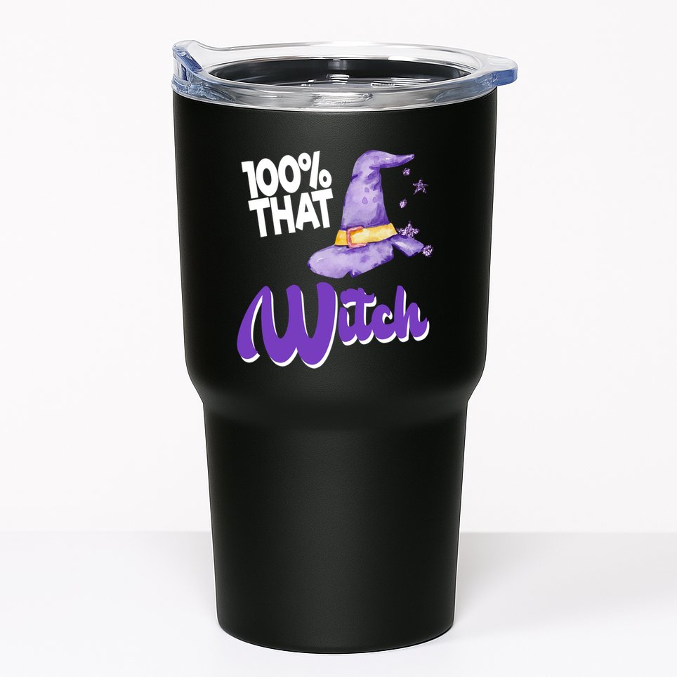 100% That Witch Funny Halloween Tumbler
